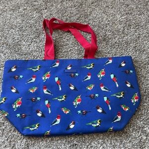 Vera Bradley Blue Tote with Colorful Bird Print